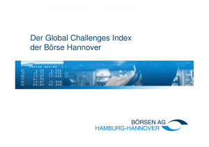 Der Global Challenges Index der Börse Hannover