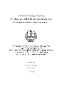 Wechselwirkung zwischen zweidimensionalen Elektronengasen