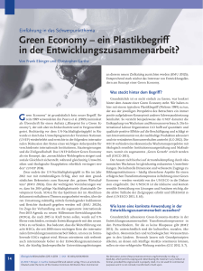 Green Economy - ein Plastikbegriff in der