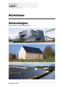 Richtlinien Solaranlagen - Planungs- und Baurecht