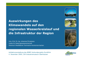 Auswirkungen des Klimawandels auf den regionalen