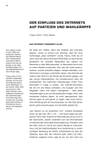 Der Einfluss des Internets auf Parteien und Wahlkämpfe