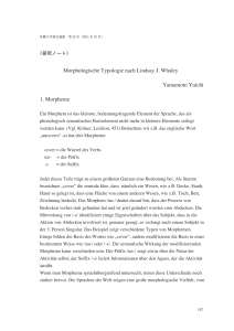 Morphologische Typologie nach Lindsay J. Whaley Yamamoto