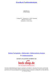 Grundkurs Funktionalanalysis - ReadingSample - Beck-Shop