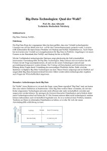 Big-Data-Technologien: Qual der Wahl?