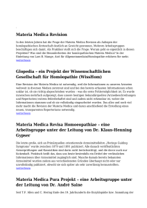 Materia Medica Revision Glopedia – ein Projekt der