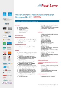 Oracle Commerce: Platform Fundamentals for