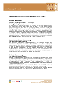 Jurybegründung Holzbaupreis Niederösterreich 2014