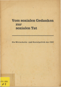 Vom sozialen Gedanken sozialen Tat - Konrad-Adenauer