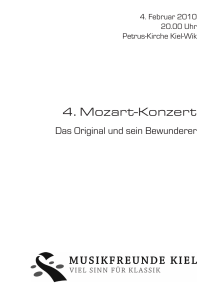 4. Mozart-Konzert - Musikfreunde Kiel