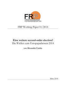 FRP Working Paper 01/2014 Eine weitere second