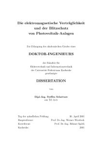 Die elektromagnetische Vertriaglichkeit und der Blitzschutz von