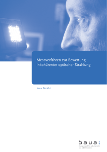 Bericht "Messverfahren zur Bewertung inkohärenter optischer