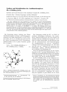 Synthese und Kristallstruktur des Amidinatokomplexes Ph