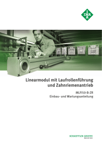 Linearmodul mit Laufrollenführung und Zahnriemenantrieb