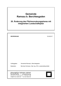 FNP Nr. 20 Begründung - Gemeinde Ramsau bei Berchtesgaden