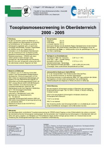 Toxoplasmosescreening in Oberösterreich 2000