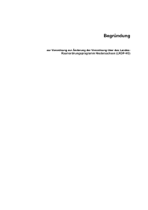 Begründung der Änderungsverordnung LROP