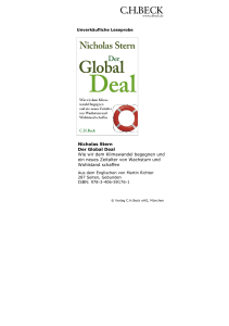 Nicholas Stern Der Global Deal Wie wir dem
