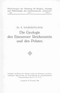 Die Geologie des Eisenerzer Reichenstein und des Polster.