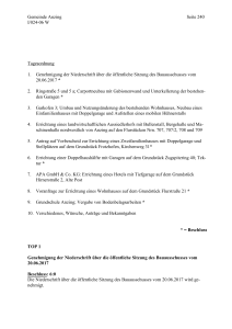 Bauausschusssitzung 18.07.2017