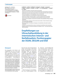 Empfehlungen zur Ultraschallausbildung in der - DGK