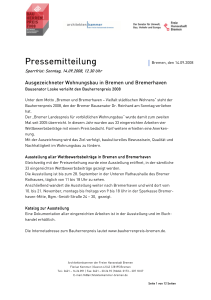 Pressemitteilung Preisträger beim Bremer