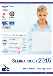 seminarbuch 2015 - EDC-Business Computing GmbH