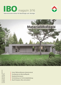 magazin 3/16 - Österreichisches Institut für Baubiologie und