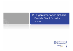 Vortrag 11. ET Forum Schalke - Stadterneuerung Gelsenkirchen