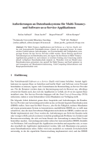 Anforderungen an Datenbanksysteme für Multi-Tenancy