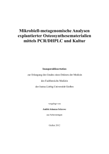 Mikrobiell-metagenomische Analysen explantierter