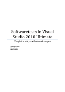 Softwaretests in Visual Studio 2010 Ultimate