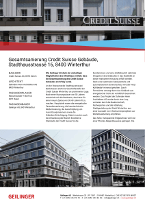 Gesamtsanierung Credit Suisse Gebäude