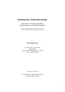 Deutung des Geburtshoroskops