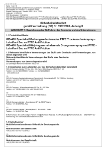 Sicherheitsdatenblatt gemäß Verordnung (EG) Nr. 1907