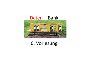 Daten – Bank 4. Vorlesung