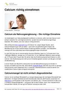 Calcium richtig einnehmen