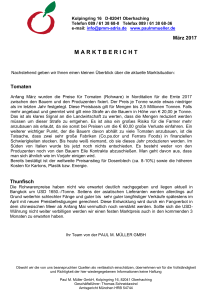 marktbericht - Paul M. Müller GmbH