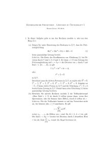 Mathematische Strukturen – Lösungen zu ¨Ubungsblatt 5 1. In