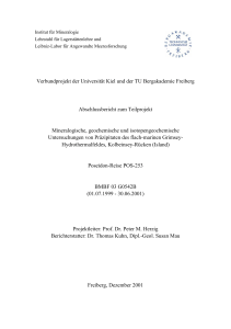 Verbundprojekt der Universität Kiel und der TU Bergakademie