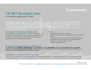 C#/.NET Developer (m/w)