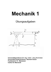 Mechanik 1 - an der Universität Duisburg