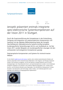 Jenoptik präsentiert erstmals integrierte opto