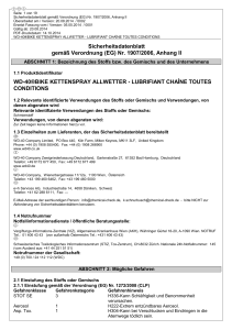 Sicherheitsdatenblatt gemäß Verordnung (EG