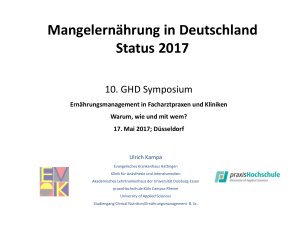 Mangelernährung in Deutschland Status 2017