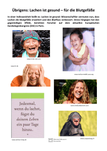 Übrigens: Lachen ist gesund – für die Blutgefäße