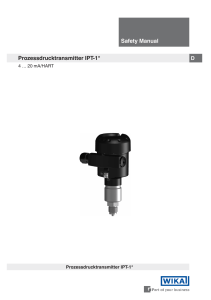 Betriebsanleitung - Prozessdrucktransmitter IPT-1*