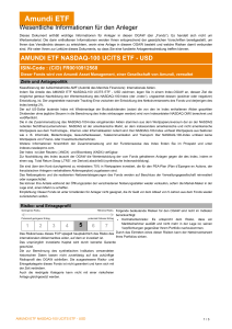 Wesentliche Informationen für den Anleger AMUNDI ETF NASDAQ