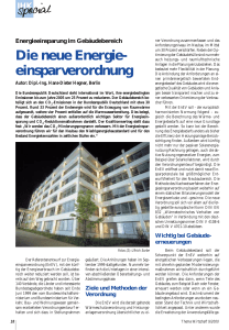 Energieeinsparung im Gebäudebereich